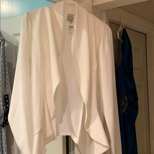 Cream colored open blazer